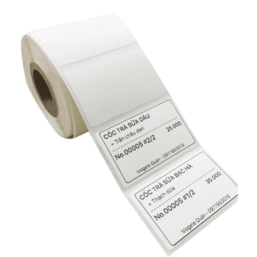 Cuộn giấy in tem khổ 30x50mm